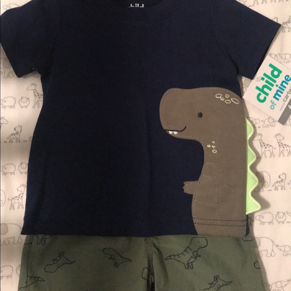 NWT Carters Child of Mine dinosaur outfit